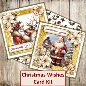 Christmas Card Making Kit with inserts and envelope Pack Of 2 PDF JPEG