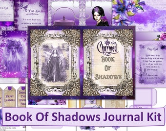 Kit de journal imprimable du livre des ombres. Païen, sorcier, gothique. JPEG et PDF