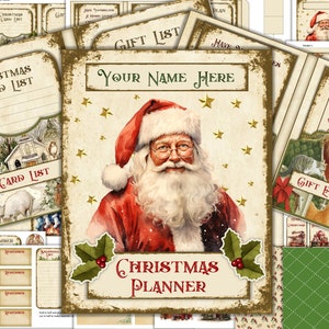 Personalised Printable Christmas Organiser Folio Kit Updated for 2024. JPEG and PDF