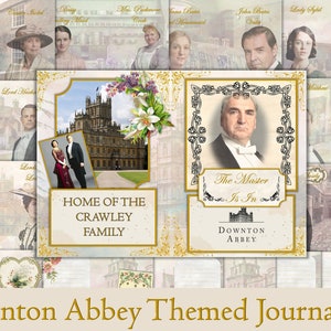 Downton Abbey Themed Printable Journal Kit with Free Ephemera (28 Sheets) Junk journal kit, scrapbook kit, digital download