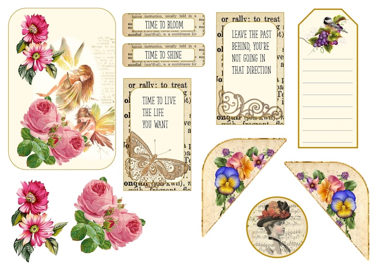 Printable Pocket Journal Kit. 16 Pages With Free Ephemera. - Etsy UK