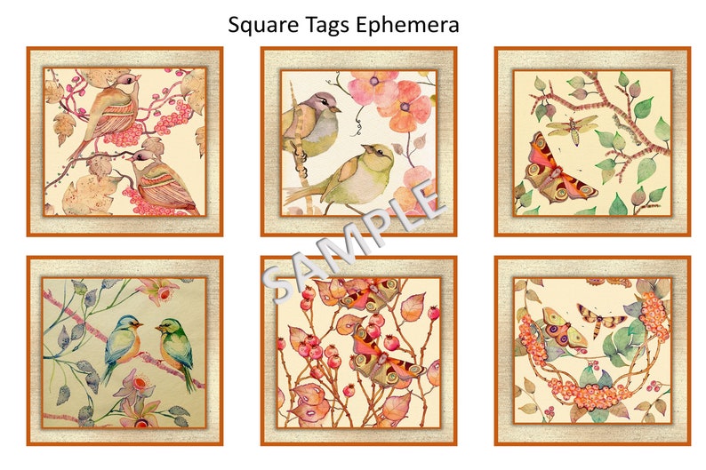 Printable Autumn Journal Kit Free Ephemera JPEGS and PNG Commercial use