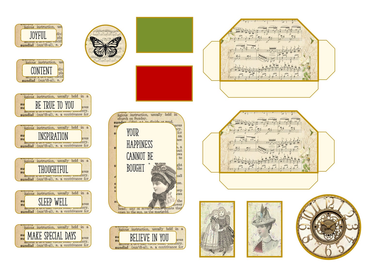 Printable Pocket Journal Kit. 16 Pages With Free Ephemera. - Etsy