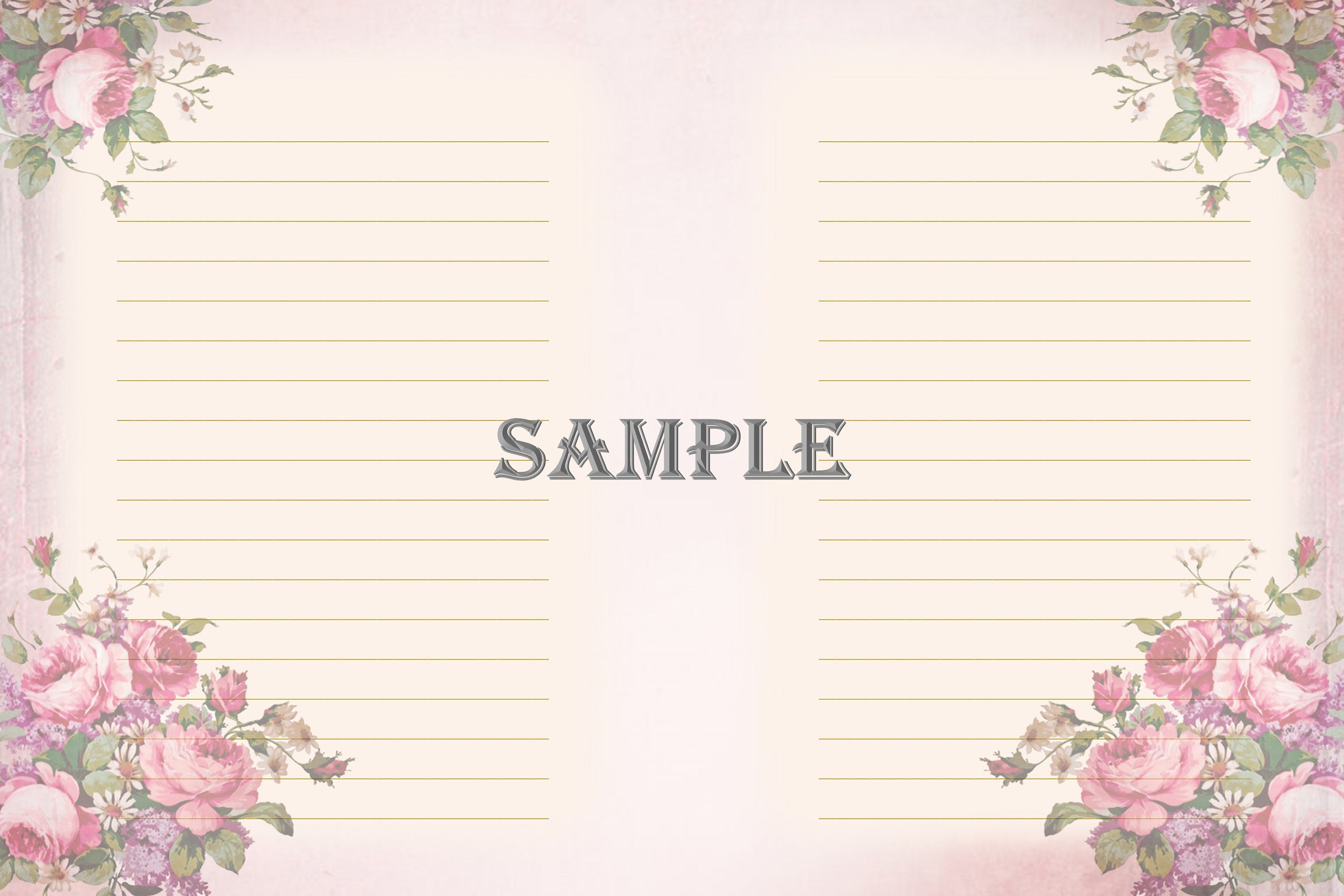 Floral Scrapbook Paper, 8.5x11 Sheet, Rose Digital Paper, Junk Journal  Sheets, Floral Collage Sheet, Digital Download 2588 