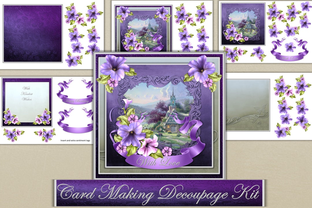 Card Making Decoupage Kit. Printable JPEG and Free Clipart Commercial ...
