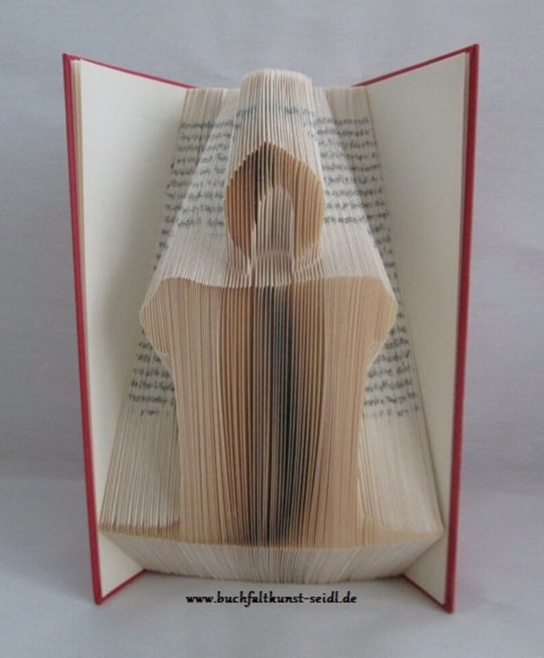folded book Candle as a gift, e.g. for Christmas/baptism/birthday, or as a decoration image 1