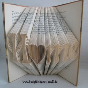 folded book "Home" as a gift, e.g. for a birthday/Christmas/housewarming, or as decoration