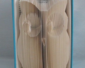 folded book "Owl" as a gift, e.g. for a birthday/Christmas, or as a decoration