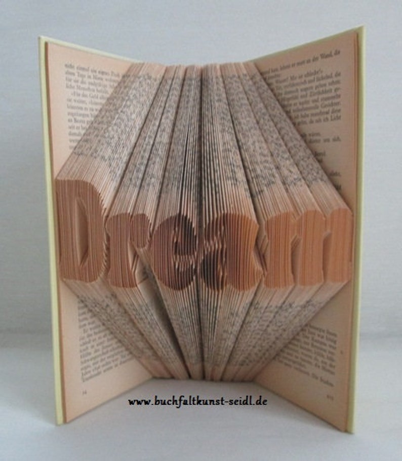 folded book Dream as a gift, e.g. for a birthday/Christmas, or as a decoration image 1