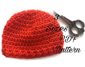 PDF Hat Pattern Combo/ Crochet Pattern/ Baby Hat Pattern/ Crochet Beanie Pattern/Newborn/Baby Boy/ Baby Girl/ Unisex Hat/ ABB  Patterns