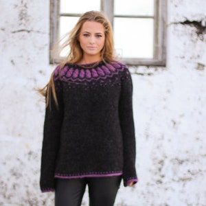 Pullover, Handknitted from pure wool. image 1