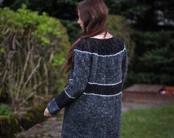 Cardigan, Handknitted from pure Icelandic wool.