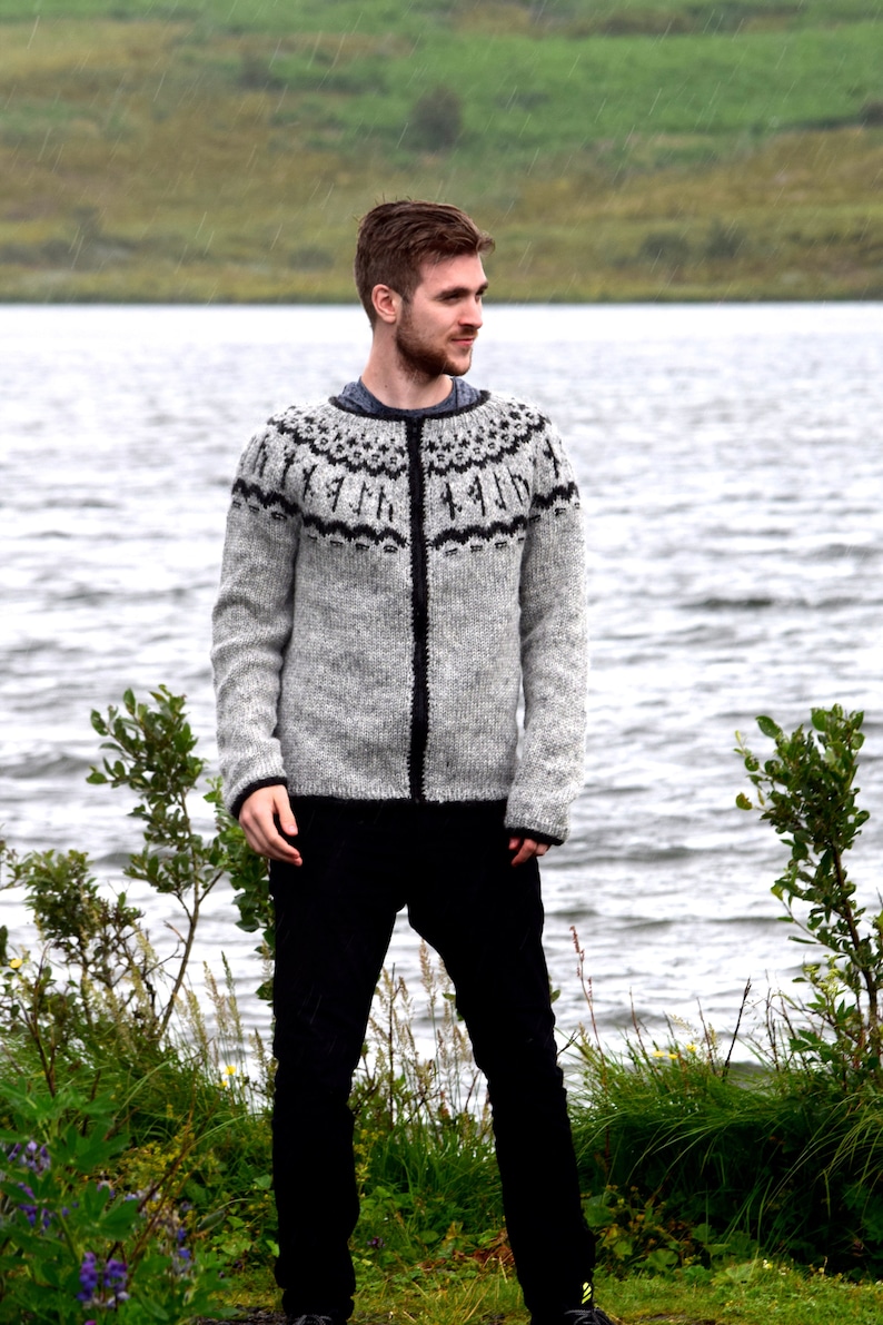 Icelandic sweater with Rune pattern image 2