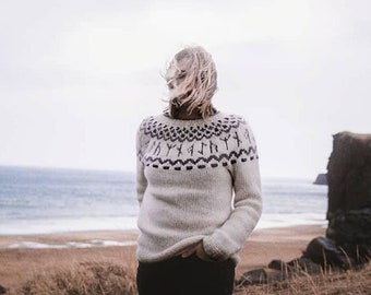 IJslandse trui met Runenpatroon