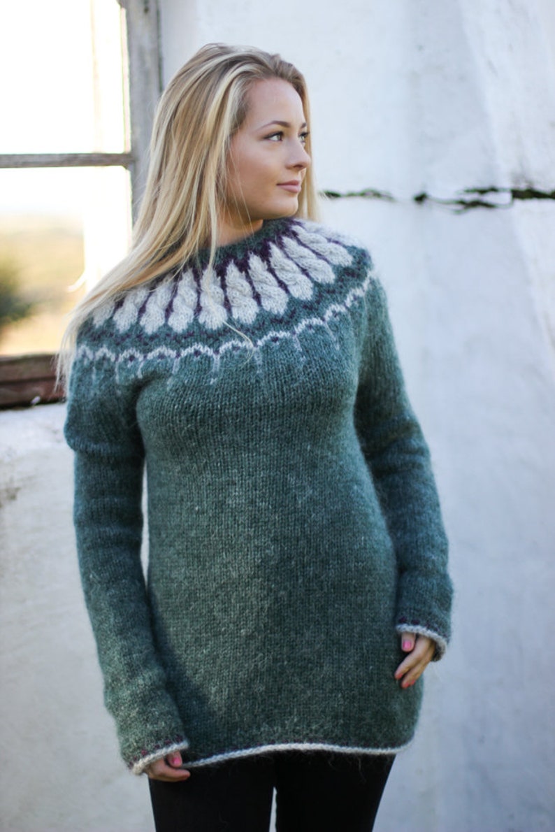 Jersey, tejido a mano de lana pura. Etsy España
