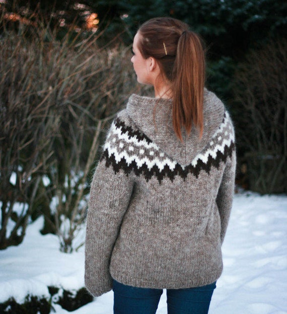 Cardigan Handknitted From Pure Wool. - Etsy