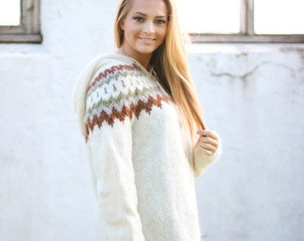 Cardigan Handknitted From Pure Icelandic Wool. - Etsy