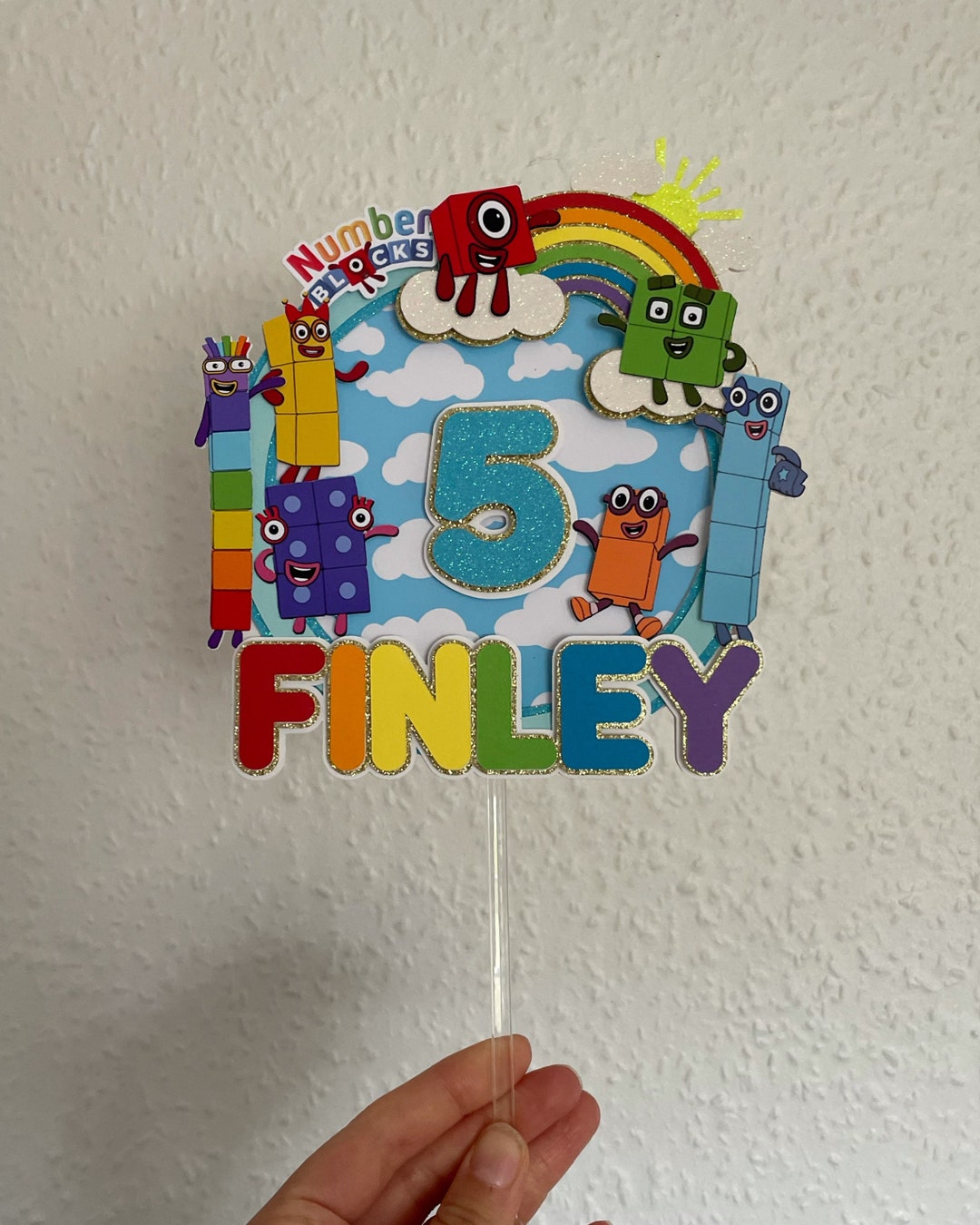 3D Number Block Cake Topper | Numbers Party | Personalised Handmade ...