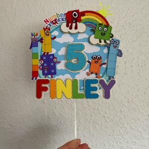 Topo de bolo com bloco de números 3D | Festa com números | Personalizado feito à mão | Decorações para festa | Decoração de bolo | Blocos