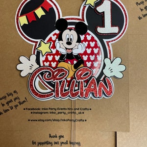 3D Micky Maus Tortenstecker | Minnie Maus Cake Topper | Mickey Minnie Party und Kuchendekoration | Geburtstagsdekorationen Andenken | Disney