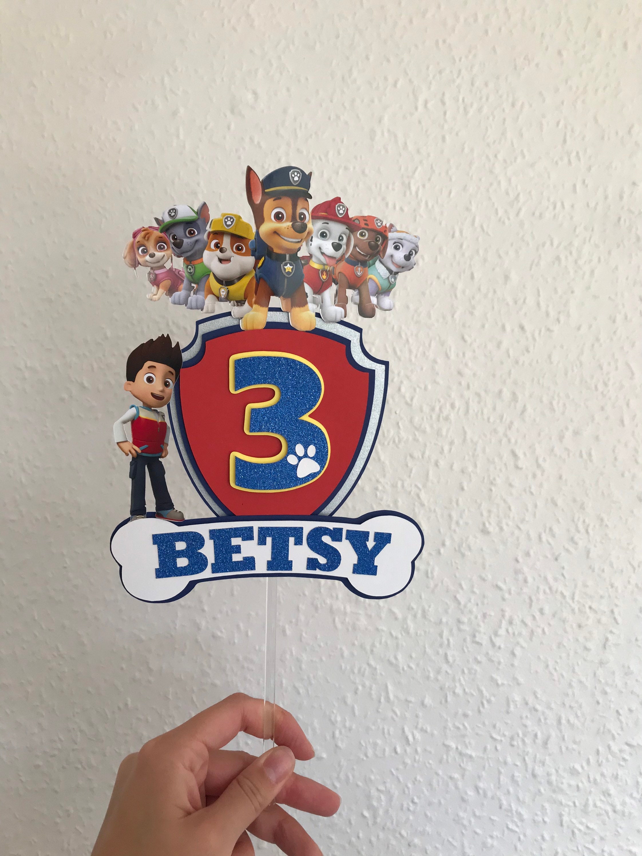 Paw Patrol Cake Topper Paw Patrol Birthday Decorations Etsy Images