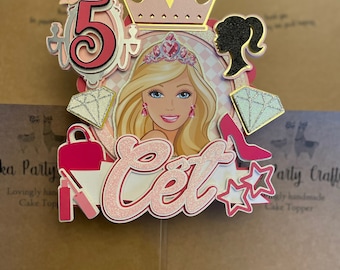 Barbie Cake topper | Doll cake topper | keepsake | Birthday decoration | birthday Party | premium quality | Handmade | Girls birthday