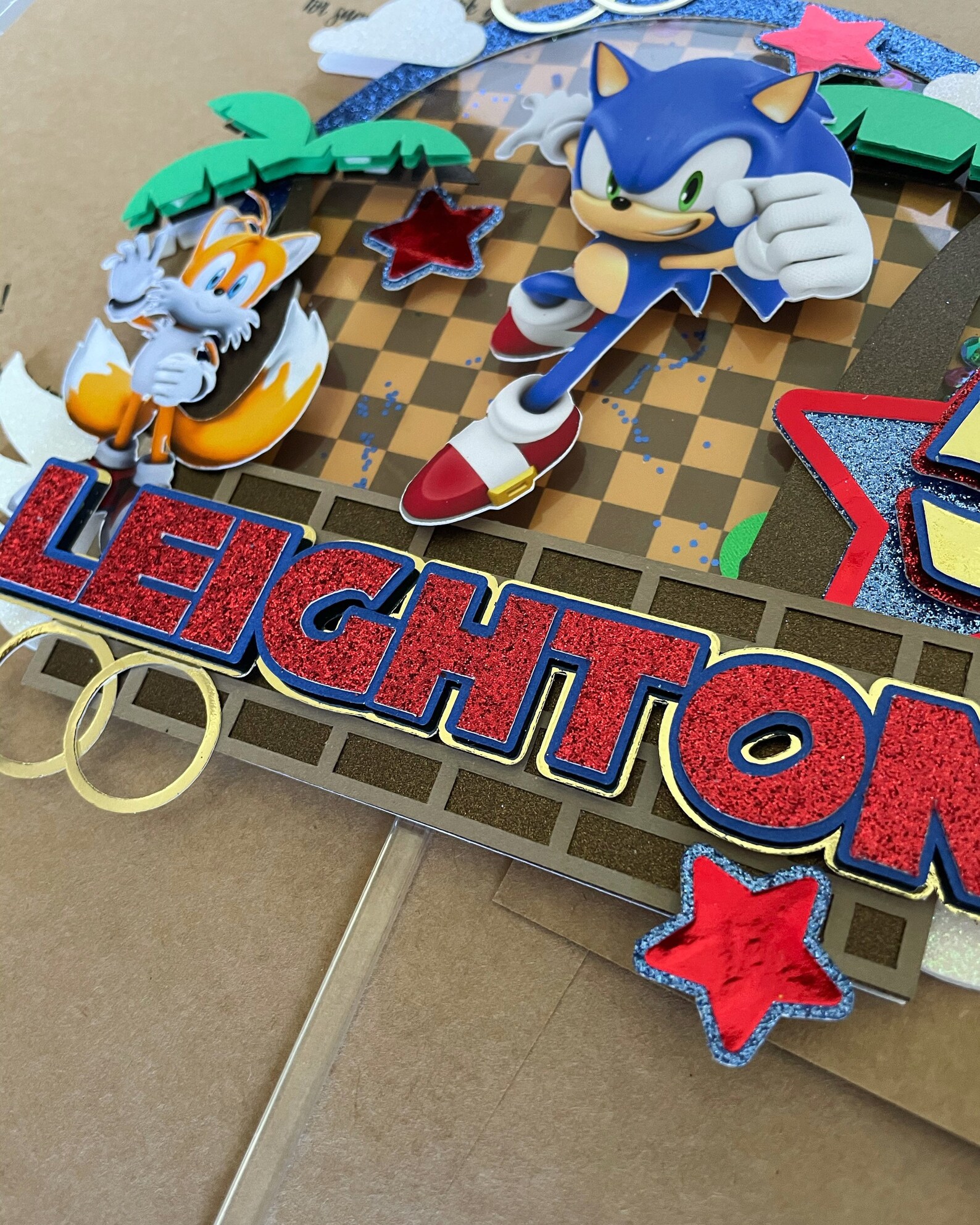 sonic-the-hedgehog-inspired-shaker-cake-topper-3d-sonic-cake-etsy-uk