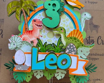 Dinosaur theme cake topper | Dinosaur cake topper | Dinosaur Party decorations | Cake Decorations | Birthday Party Decor