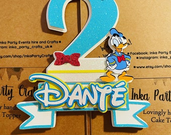 3D Donald Duck Cake topper | Donald Duck Cake Topper | Disney Party Cake decorations | Personalised | Birthday decorations Handmade |