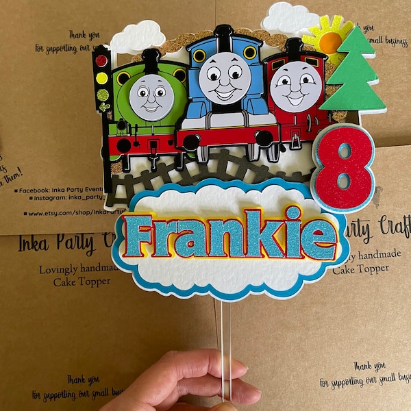 Thomas Tank Engine and friends inspired cake topper | Thomas Cake topper | Birthday Party decoration | Handmade | Personalised | 3D |
