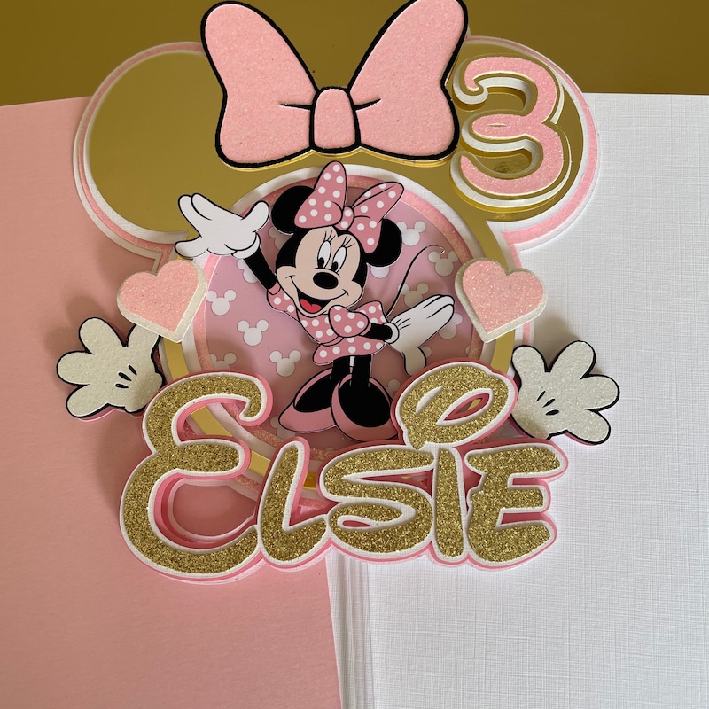 Elegantes Minnie Maus Tortendeko Ebenbild