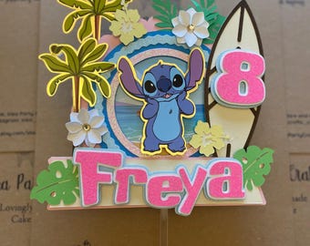 Lilo Stitch cake topper | party decoration | Stitch | Stitch inspired handmade cake topper | Keepsake | personalised | birthday party