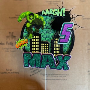 3D Incredible Hulk Cake topper | Hulk Smash  | Personalised Handmade | Superhero Party decorations | Cake decor | Hulk Party | Keepsake |