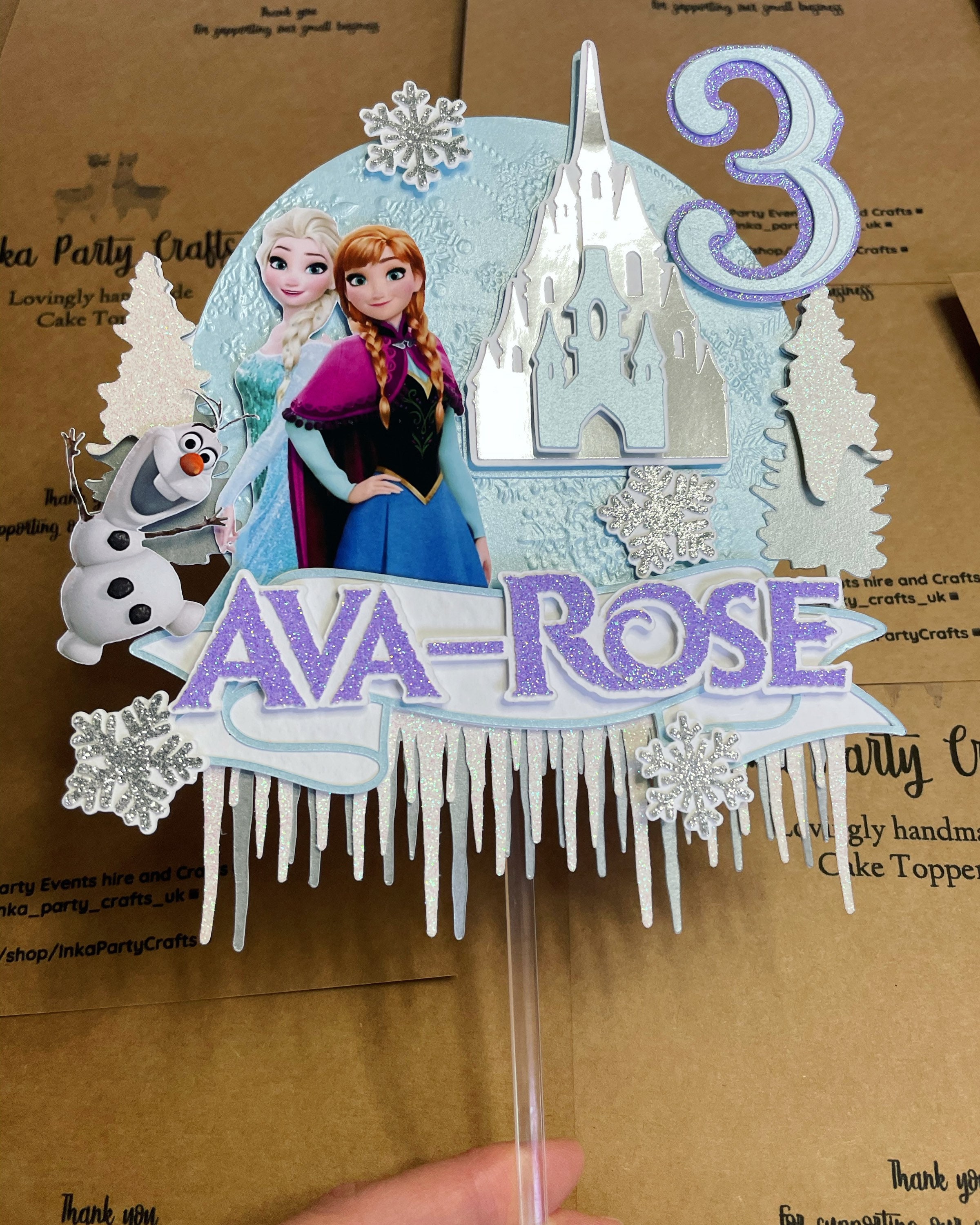Handmade Disney Frozen Cake topper Frozen cake decor | Etsy