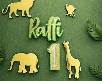 Wild one cake charms | Two Wild cake decoration | Jungle Animals cake decoration | Jungle Safari decorations | Birthday Party | Handmade |