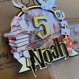 Decorazione per torta ispirata al mago / decorazione per feste di compleanno / decorazione per torte / mago / vasaio / ricordo / qualità premium / fatta a mano / festa