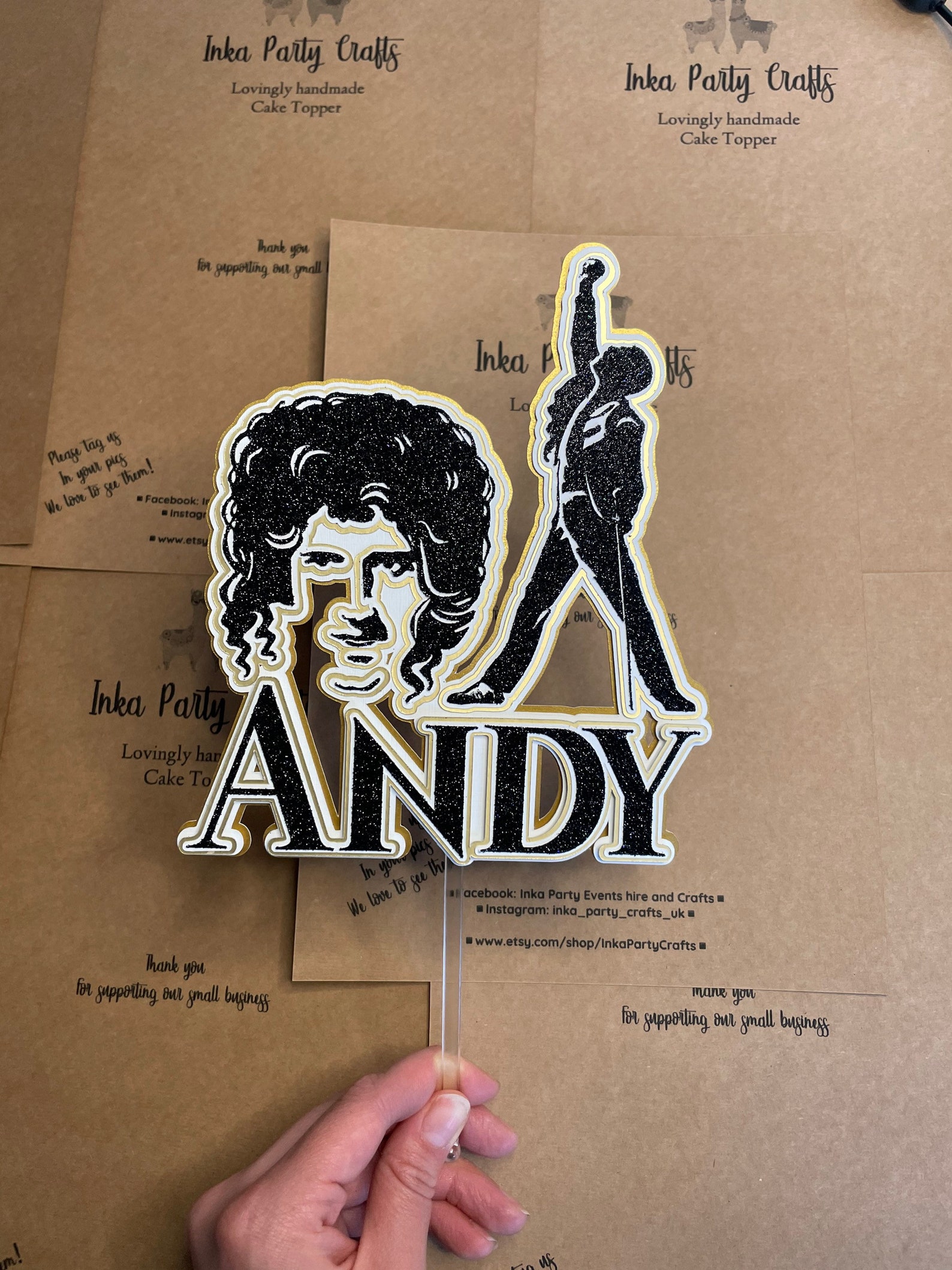 Queen Inspired Cake Topper | Freddie Mercury Cake Topper | Brian May ...