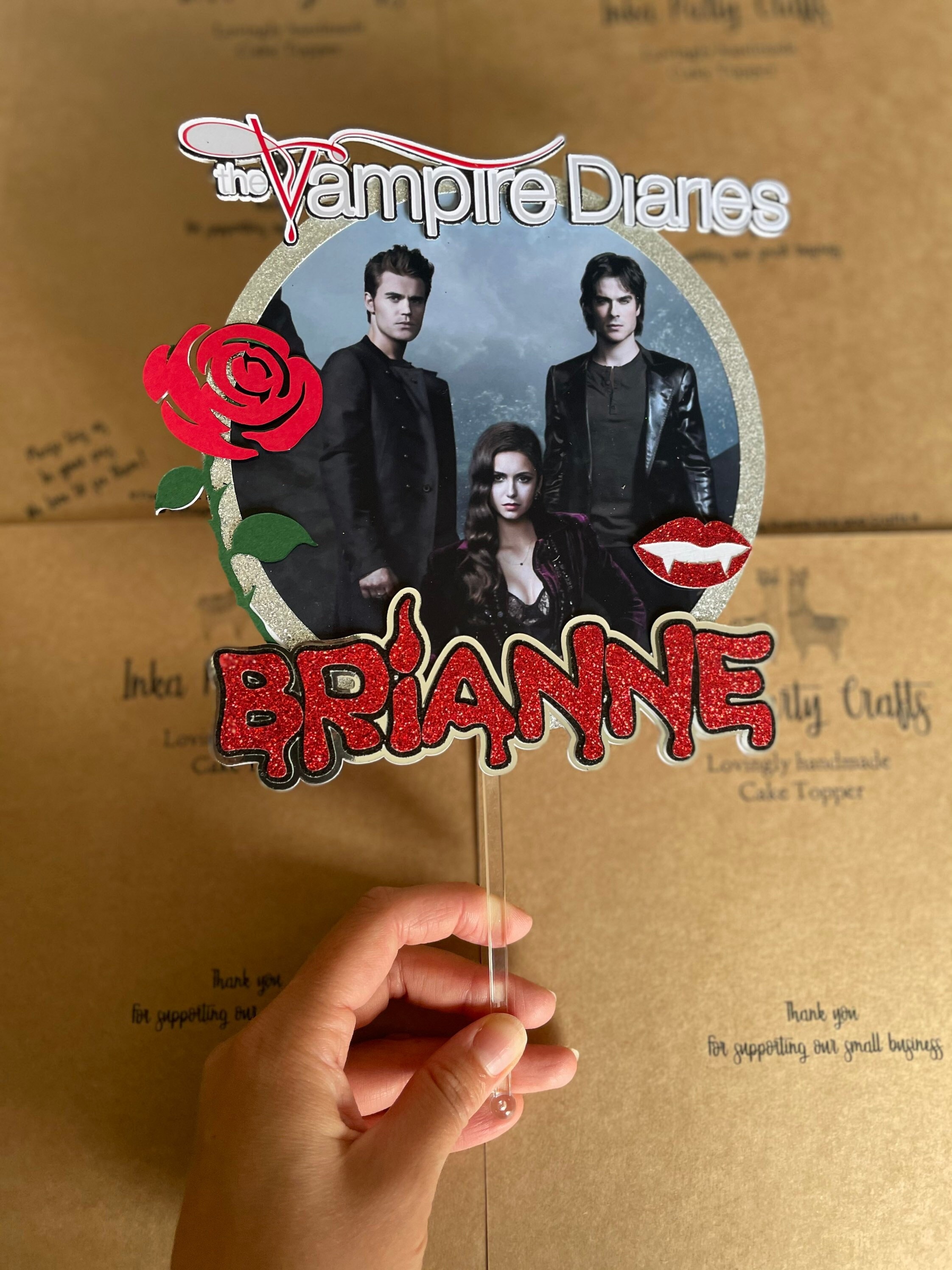 Vampire Diaries cake topper Vampire diaries cake decoration Etsy