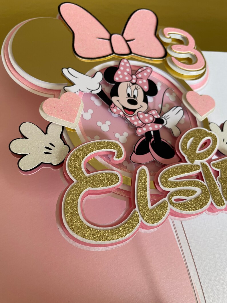 Handmade Minnie Mouse Cake Topper Minnie Mouse Cake Topper Etsy UK