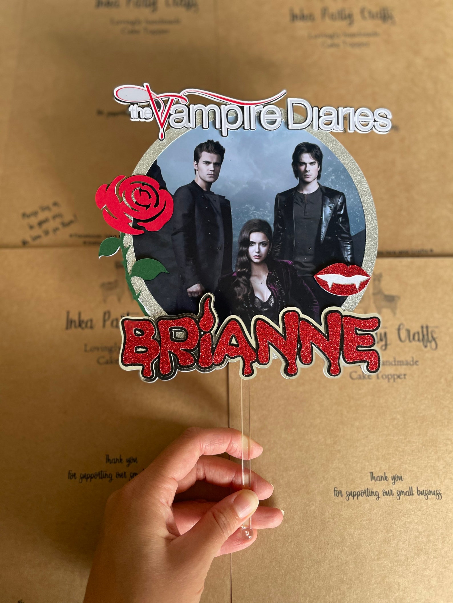 Vampire Diaries cake topper Vampire diaries cake decoration Etsy
