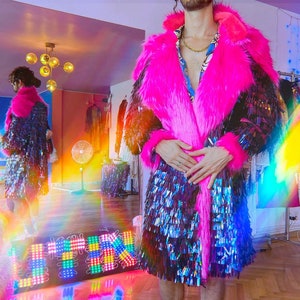 Fur coat with lights outlet