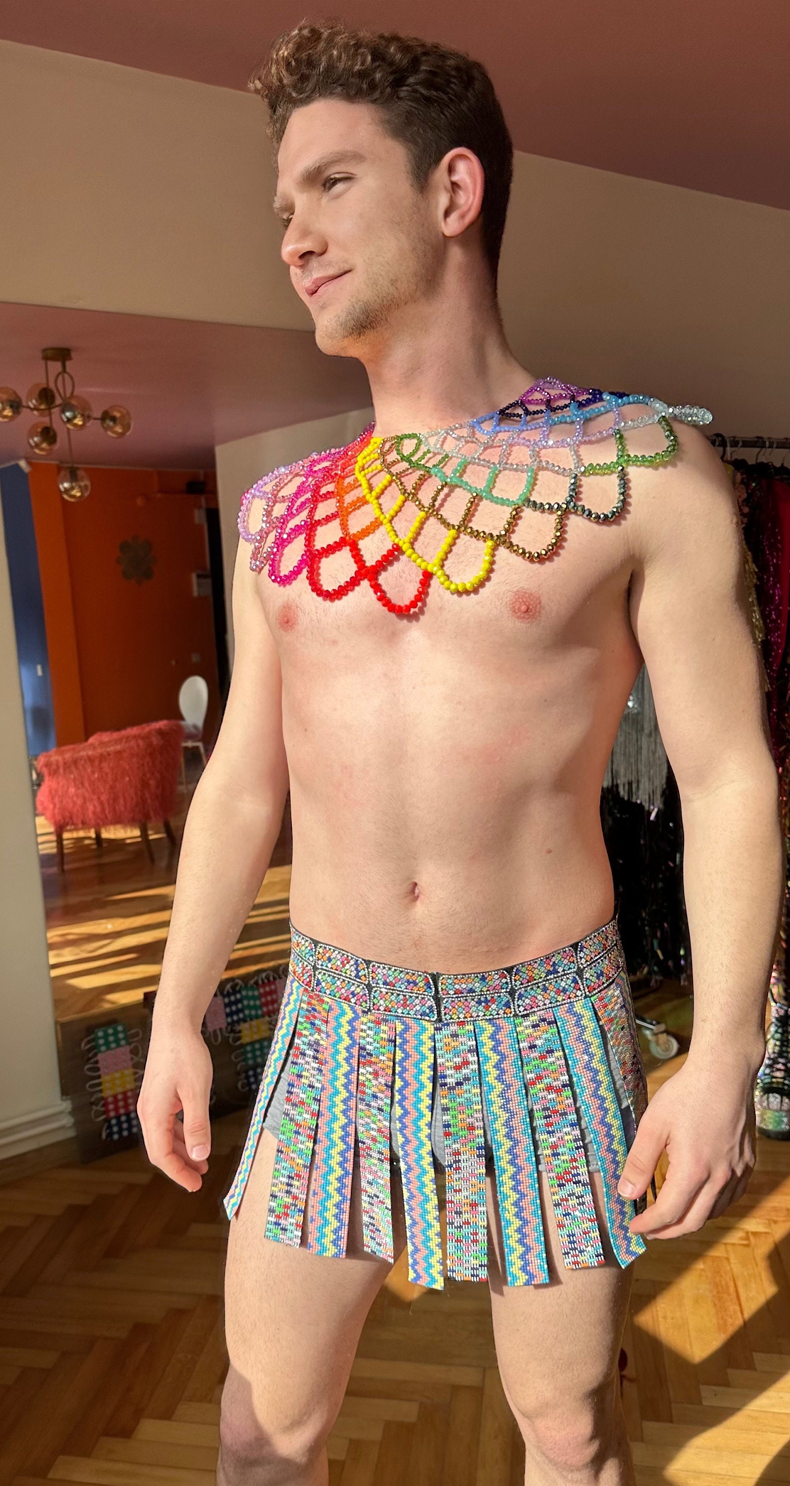 Anzüge und Jacken für Herren, LGBT, Neonfarben, Herzmotiv, Blazer, Herren, Gay Pride, Month Rainbow, Blazer, Rainbow, Jacke, Blazer, LGBTQ, Jacke, Kostüm, bunt, Mantel, Arbeit, Party, Disco, Karneval