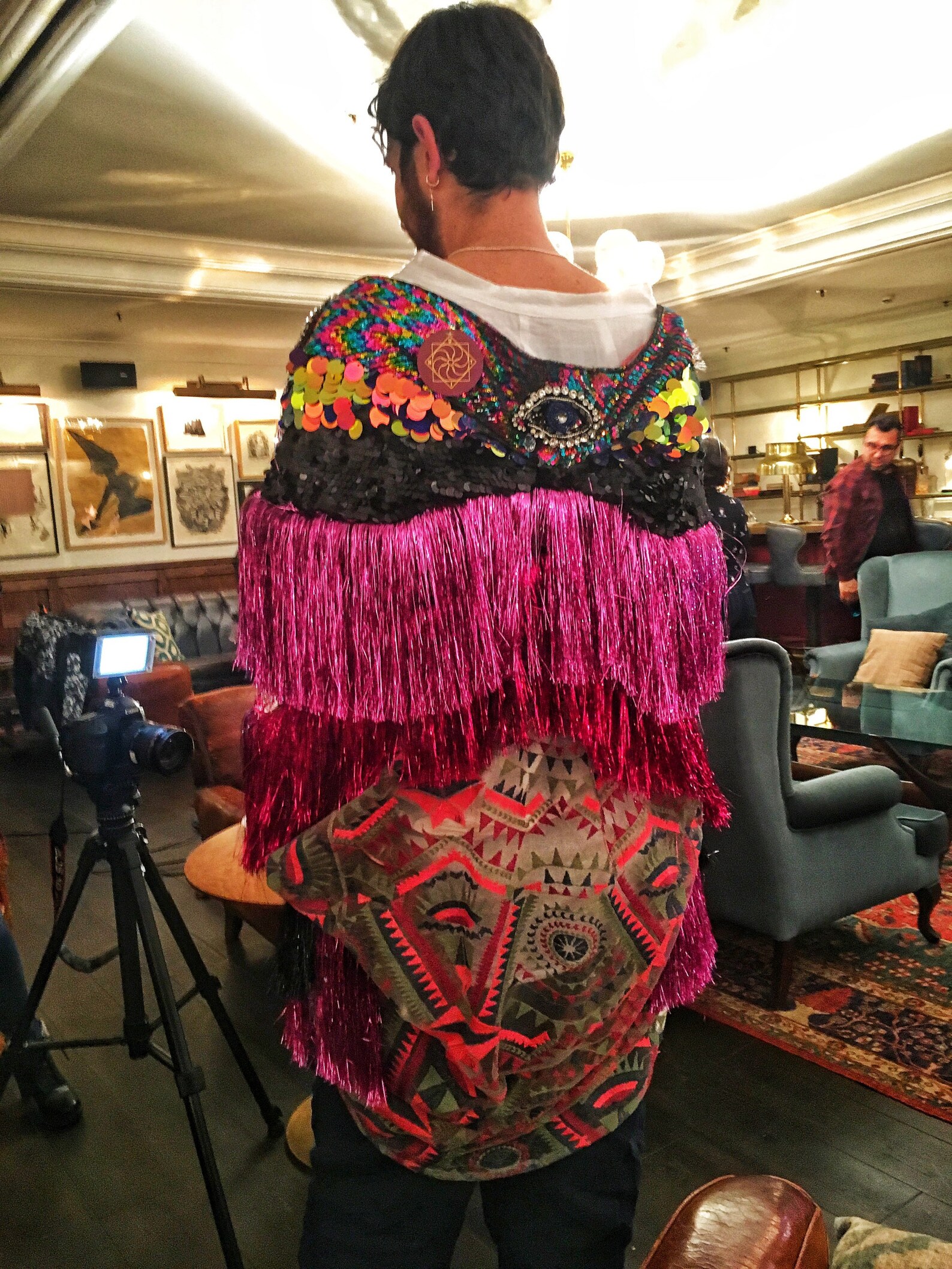 Super Sonic Kimono avec Tinsel Fringes & Sequins Etsy