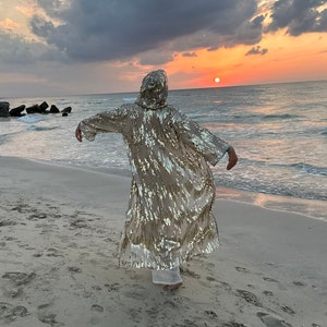Rave Sequin Kimono Men Duster Jacket Robe Cape Costume Burning - Etsy