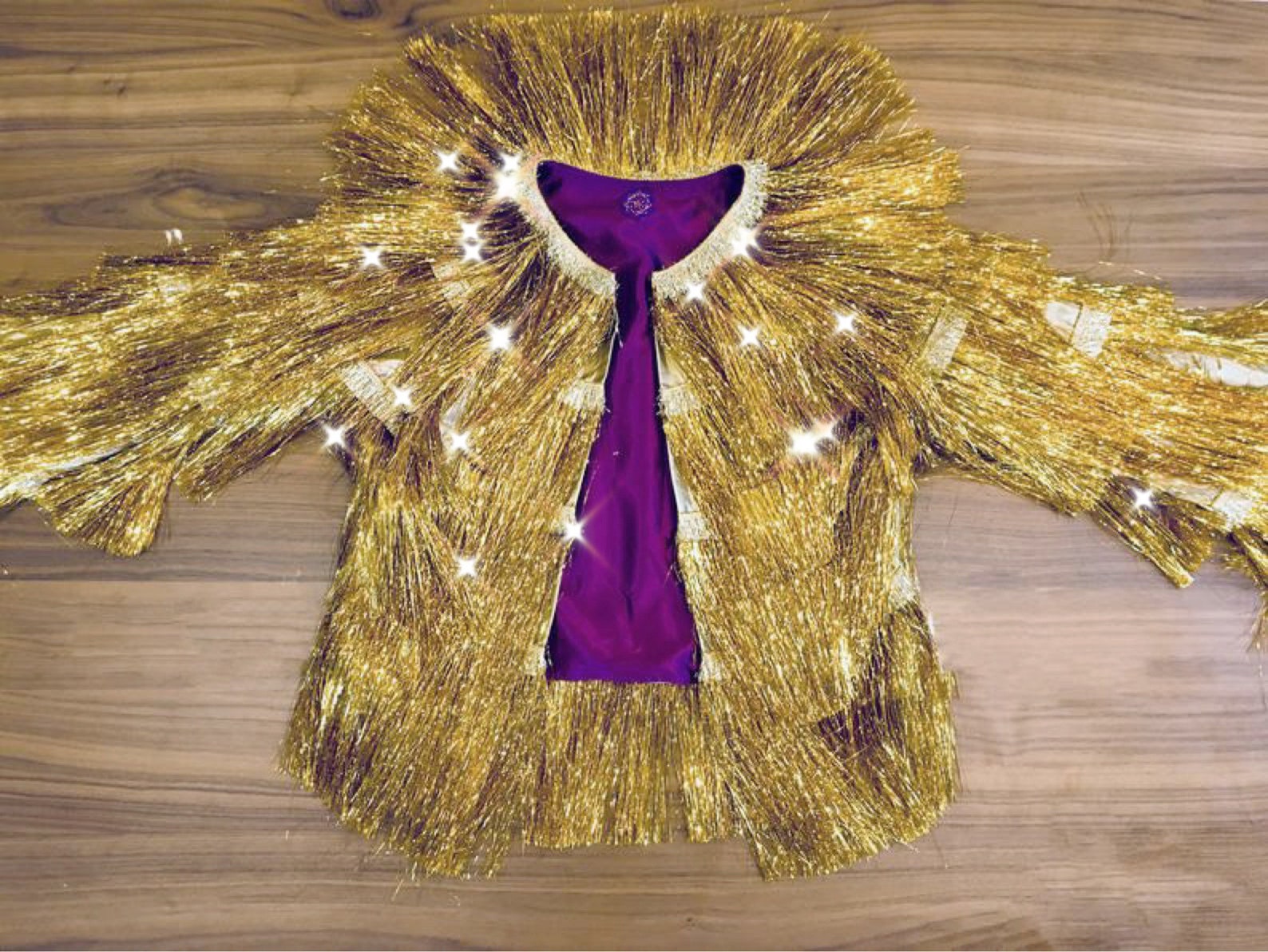 Unisex Gold Tinsel Fringe Jacket Burningman Rave outfit Etsy