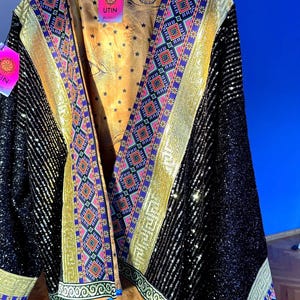 Oriental Disco style, Halloween Jacket, desert party outfit, oriental man costume, moroccan tile jacket, mandala kimono mens, plus size image 7