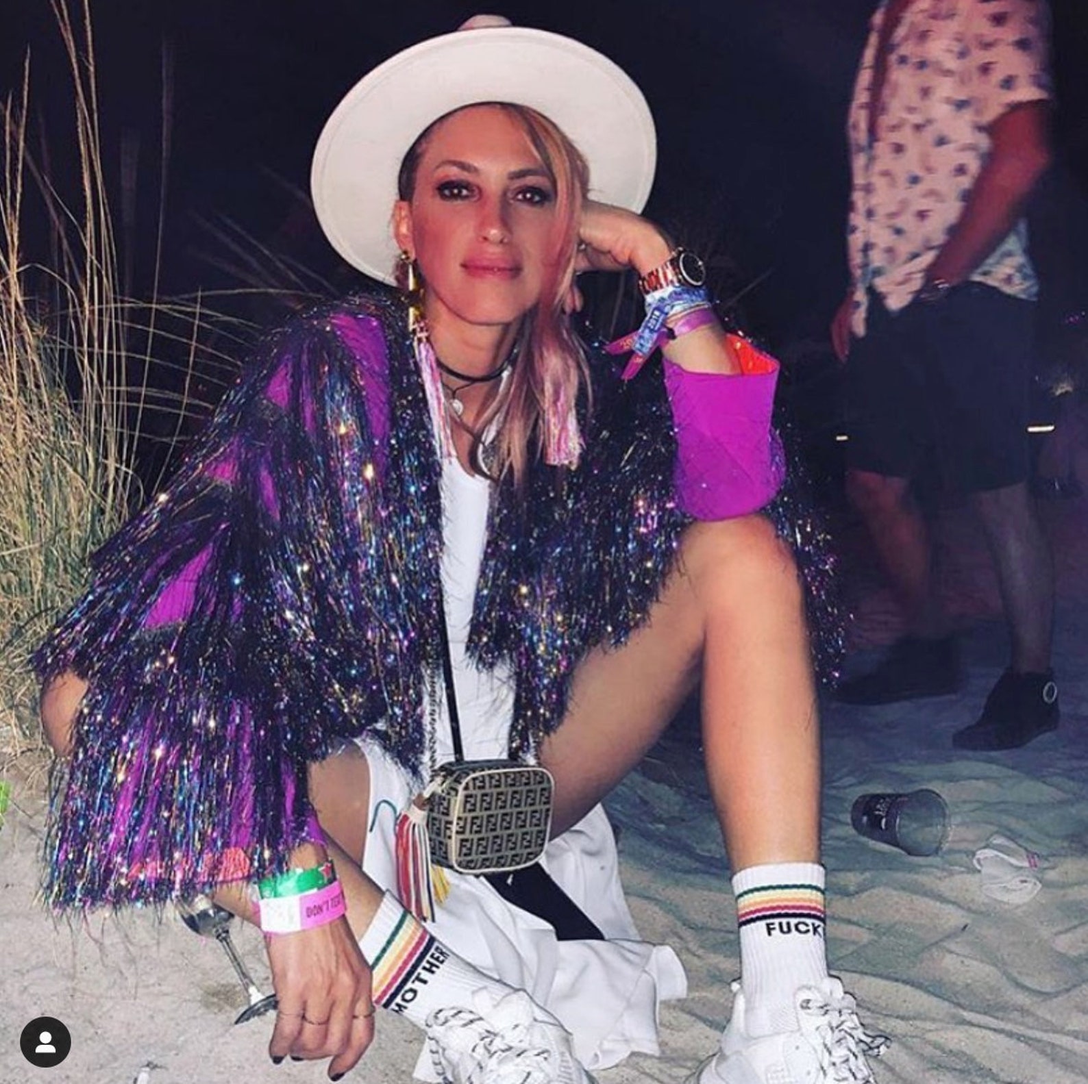 Rainbow Tinsel Fringe Jacket Costume Rave Outfit Party Etsy