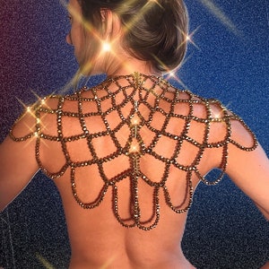 Cleopatra Necklace Egyptian jewelry cleopatra costume halloween rave cleopatra headpiece gold burning man Mandala accessory disco festival