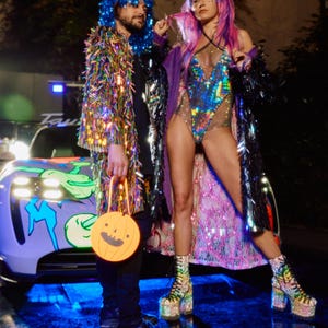 Sequin Jacket, Tinsel Jacket, Sequin Kimono, Fringe Jacket, Sequin Duster, Festival Jacket, Rave Jacket, Disco Outfit, Rave Kimono