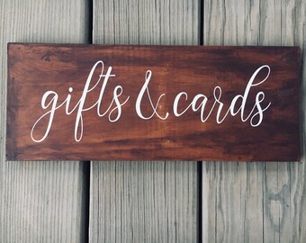 Gifts & Cards Sign, Gifts Sign, Wedding Sign, Wooden Wedding Sign, Gifts and Cards